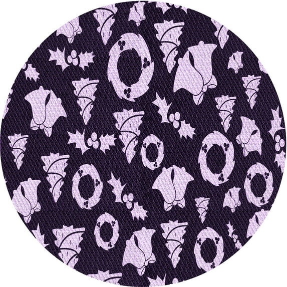 Ahgly Company Machine Washable Indoor Round Transitional Deep Purple Area Rugs, 4' Round