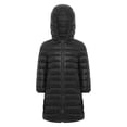 thumbnail image 3 of TTAO Kids Girls' Hooded Puffer Jacket Winter Padded Coat Snowsuit Lightweight Overcoat Thicken Warm Outerwear Black 5-6, 3 of 5