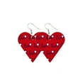 thumbnail image 1 of Boucles d'Oreilles Saint-Valentin Cœur Lèvres Rouges Double Face Boucles d'Oreilles Imprimées Fête des Mères Anniversaire Cadeaux pour Maman Offres du Jour Liquidation, 1 of 1