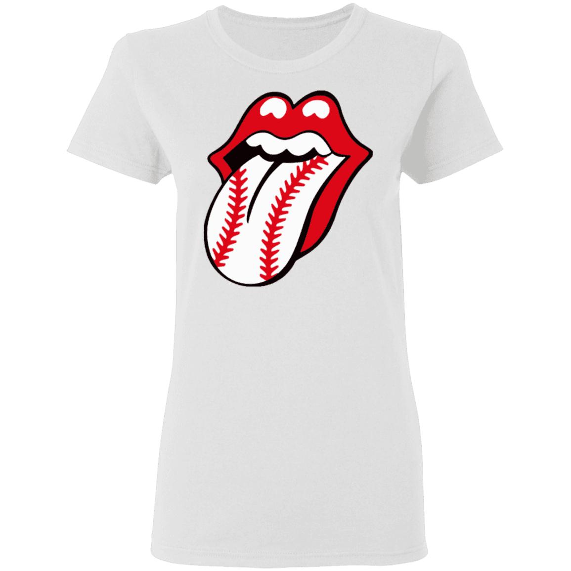 baseball lips t shirt