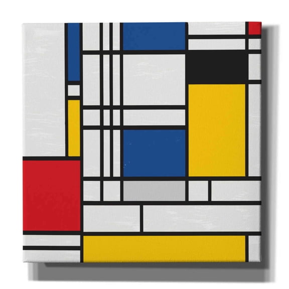 Epic Graffiti 'Mondrian NFT2' by Epic Portfolio, Giclee Canvas Wall Art, 18"x18"