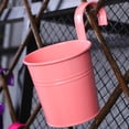 thumbnail image 6 of YongCo Hanging Flower Garden Pots Balcony Planter Metal Iron Bucket Holder Indoor Outdoor for Railing Fence Balcony Multicolor, 6 of 21