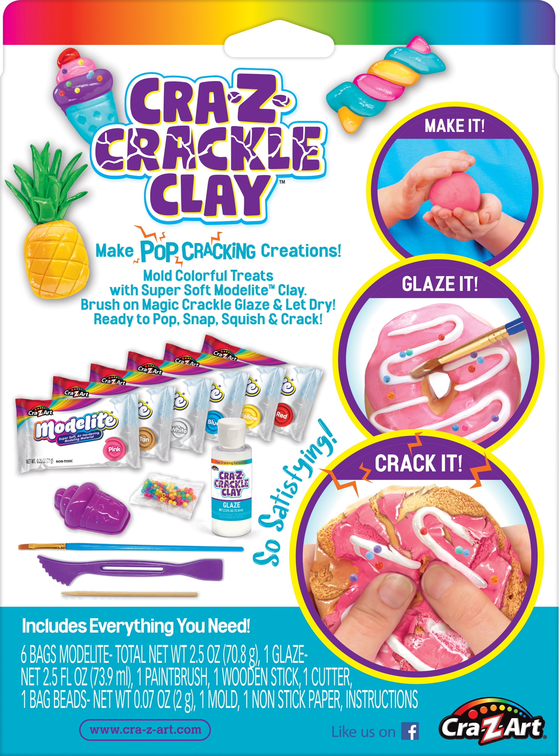 クレイクラフト Cra-Z-Art Cra-Z-Crackle Clay Soft Modelite Dough, 1