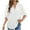 White, variant on Giftesty Spring Tops for Women 2024 Women Fashion Casual Solid V-Neck Loose Short Sleeve T-shirt Top Blouse Pullover