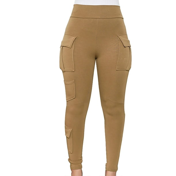 SpringTTC Womens Jacquard Pockets High Waist Slim Fit Capri Pants