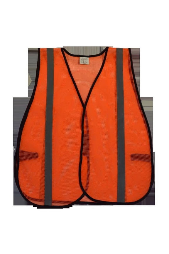 OVM-S Safety Vest Orange Mesh Silver Reflective Tapes, Universal
