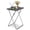 Black Marble, variant on Folding TV Tray Table,TV Dinner Table with Sturdy MDF Top,Eating Trays for Living Room with No Assembly Required