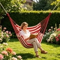 thumbnail image 5 of YingYouFu Hanging Hammock Chair with Rope, Macrame Cotton Swing Seat for Outdoor Patio Deck Porch, Indoor Bedroom Balcony Relaxing Swing Chair, 5 of 6
