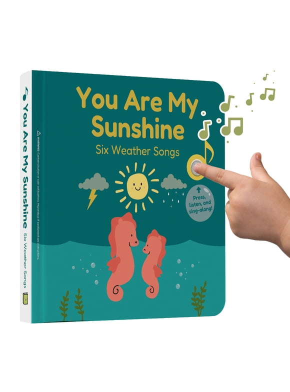 Cali's Books You are My Sunshine Nursery Rhymes | Sound Book for Toddlers 1-3 | Musical Book for Toddlers 1-3 | Books for 1 Year Old | Interactive Baby Learning Toy.