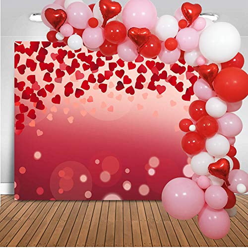 133Pcs Engagement Party Balloons Arch And Garland, Valentine Color Red
