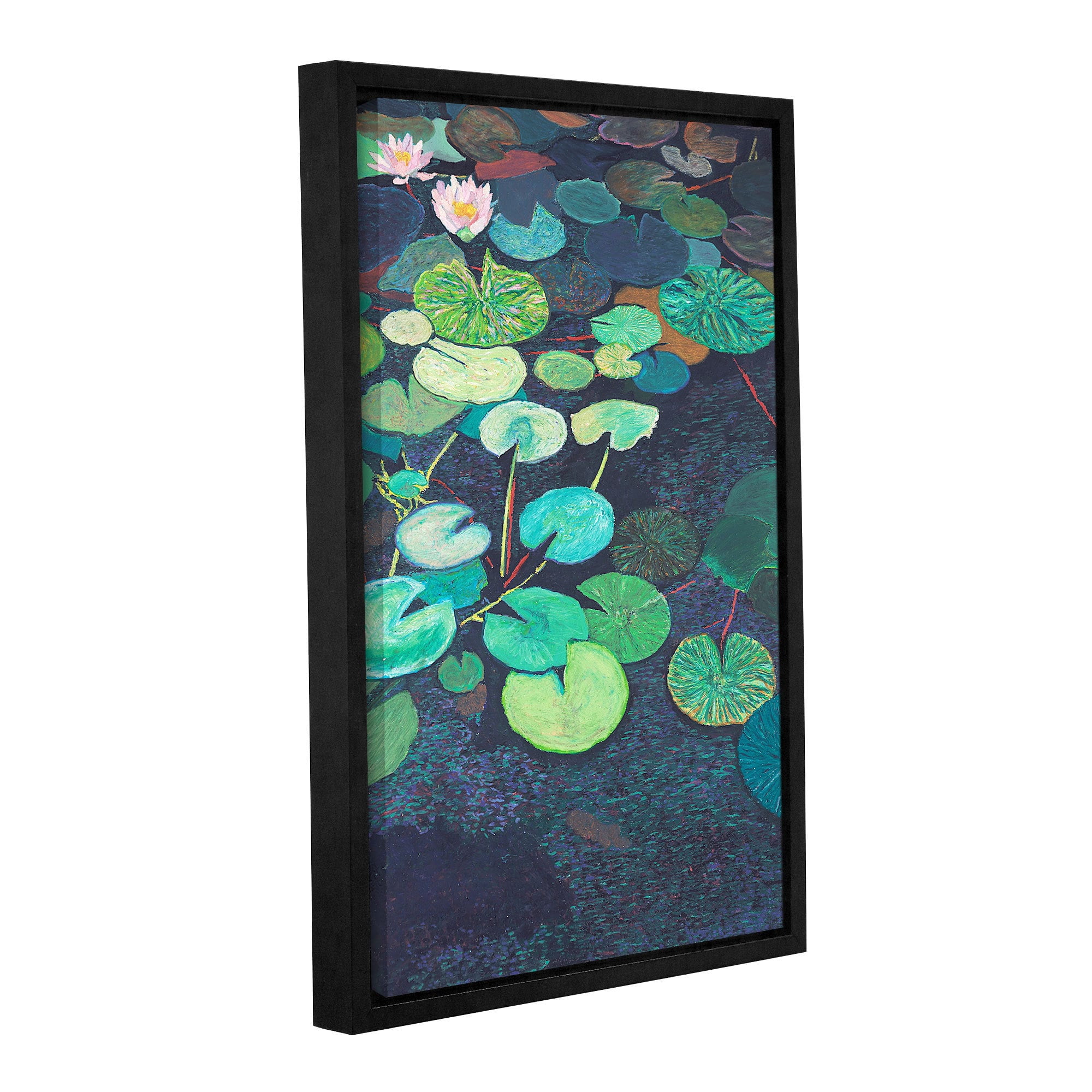 ArtWall Allan Friedlander "Pink Lilies" Gallery-wrapped Floater-framed Canvas