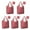 Red Christmas Pattern, variant on 5 Pack Foldable Shopping Bag,Beige Christmas Character Pattern Reusable Grocery Bags with Pockets,Large Reusable Tote Bags with Handles Waterproof & Lightweight