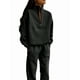 thumbnail image 3 of Conjunto Deportivo de 2 Piezas para Mujer: Sudadera de con Media Cremallera y Pantalón de Chándal Negro S, 3 of 8