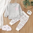 thumbnail image 2 of Hpapadks Baby Boy Outfits Long Sleeve Soccer Print Crewneck Sweatshirt Tops Pants Set Baby Boy Clothes Grey 18 Months-24 Months, 2 of 5