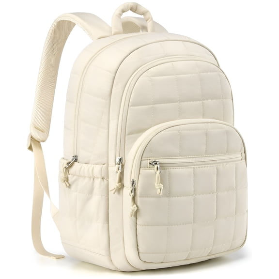 GASTROPOD College Laptop Backpack, Travel Backpack for Women, Quilted Casual Daypack, Water-Resistant Bookbag for 15.6 Inch Laptop, Black