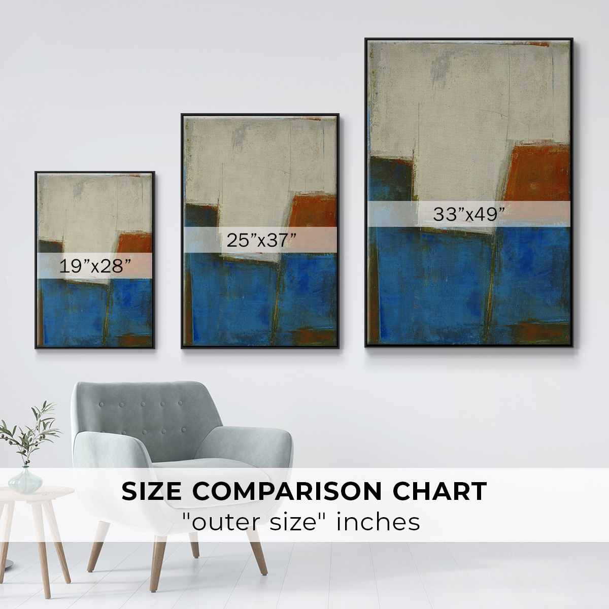Comple x Thought Framed Premium Gallery Wrapped Canvas - Ready to Hang - 25 x 37 - Black Floating Frame