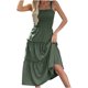 thumbnail image 2 of mfyjkho Vestidos de fiesta para mujer, Vestido informal de tirantes de color liso para mujer Vestidos largos para mujer xxl, 2 of 7
