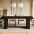 thumbnail image 4 of Finmind 71-Inch Large Dining Table for 6-8, Farmhouse Wooden Kitchen Table with Arched Design, 4 of 7