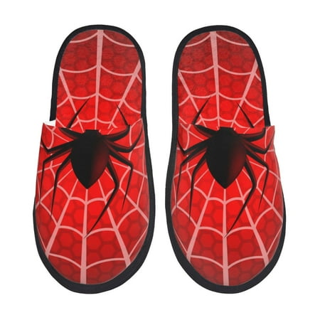 

Pofeuu Spider Web1 Print EVA Fuzzy House super light Slippers Slippers Scuff Outdoor Indoor Warm Cozy Plush Bedroom Shoes Soft Flat Comfy Anti-Slip-Medium