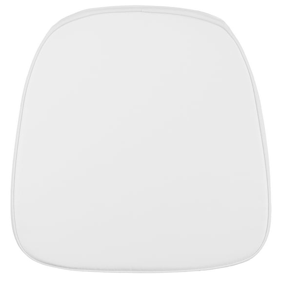 BizChair 22 Pack Soft Snow White Fabric Chiavari Chair Cushion