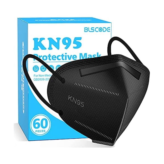 KN95 Face Mask 60 Pack,Individually Wrapped 5-Layer face Masks,Filter Efficiency≥95%
