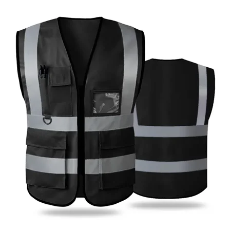 

Reflective Safety Vest For Women Men High Visibility Security With Pockets Zipper Front Meets ANSI/ISEA Standards