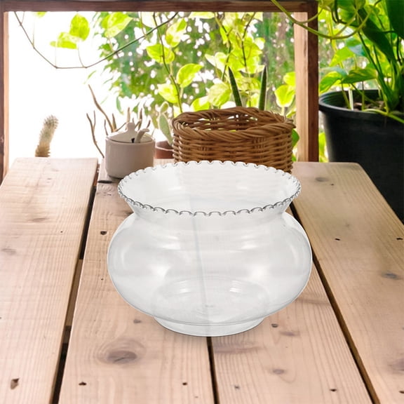 Luxshiny Transparent Plastic Fish Tank Aquarium Desktop Betta Tank Decorative Goldfish Storage