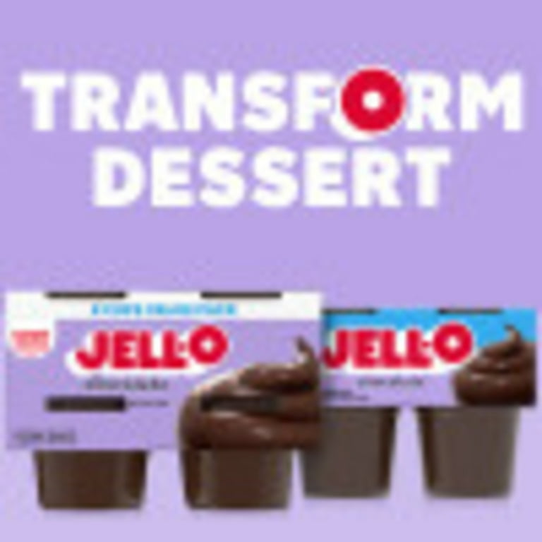 Jell-O Chocolate Pudding Cups, Value 8 Pack, Original Flavor