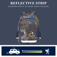 thumbnail image 5 of FORMRS Unisex School Backpack 17" Student Travel Bag with Laptop Compartment, Beige Flowers, 5 of 7
