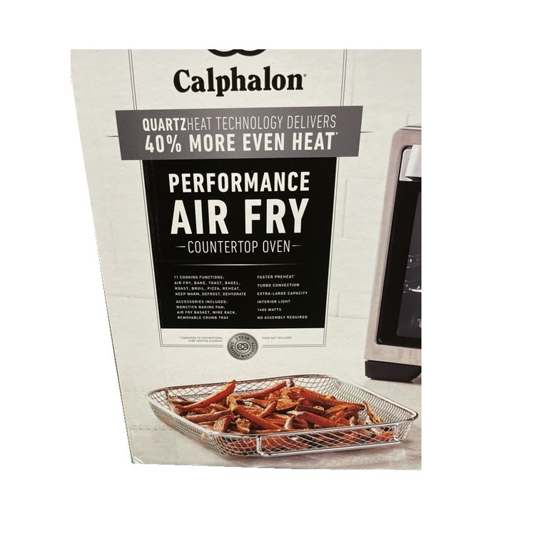 Calphalon Quartz Heat Countertop Toaster Oven with Air Fry, 0.88 Cubic Feet  Capacity 