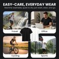 thumbnail image 6 of Men's Premium Fitted T-Shirt, Soft Stretch Cotton Crewneck Tee, Blank Shirts for Printing, Athletic Fit Plain Tee, (Black, Large, Pack of 1), 6 of 6