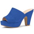 thumbnail image 1 of Sandalias de Tacón Grueso Allegra K Azul oscuro 40, 1 of 6