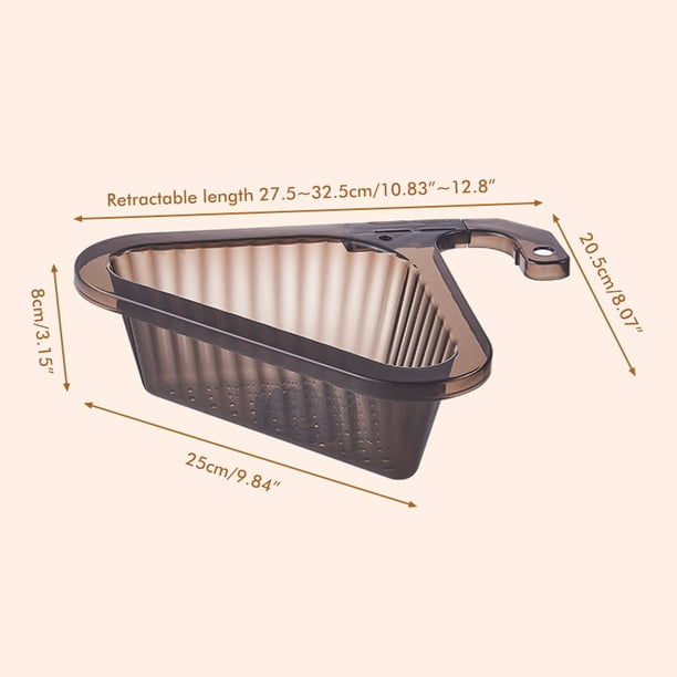 Cesta triangular para fregadero, cesta coladora para fregadero, colador triangular para fregadero de cocina, cesta coladora para fregadero, diseño aerodinámico
