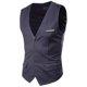 thumbnail image 1 of Chaleco para hombre Chaleco formal de negocios sólido con un solo botonadura, 1 of 2
