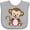 AC-Heather Grey, variant on Inktastic Monkey Girls Baby Bib