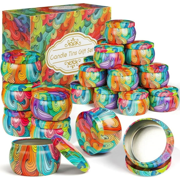 WINORD Candle Tins - 24 Pack 4.4 Oz Candle Jars for Candle Making and Gifts,Bulk Candle Containers with Lids,DIY Candle Making Tins