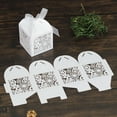 thumbnail image 6 of 50 Pack Wedding Favor Boxes Hollow Floral Design Wedding Favor Boxes with Ribbon European Style Paper Candy Boxes Gift Boxes Table Decorations Peach, 6 of 10