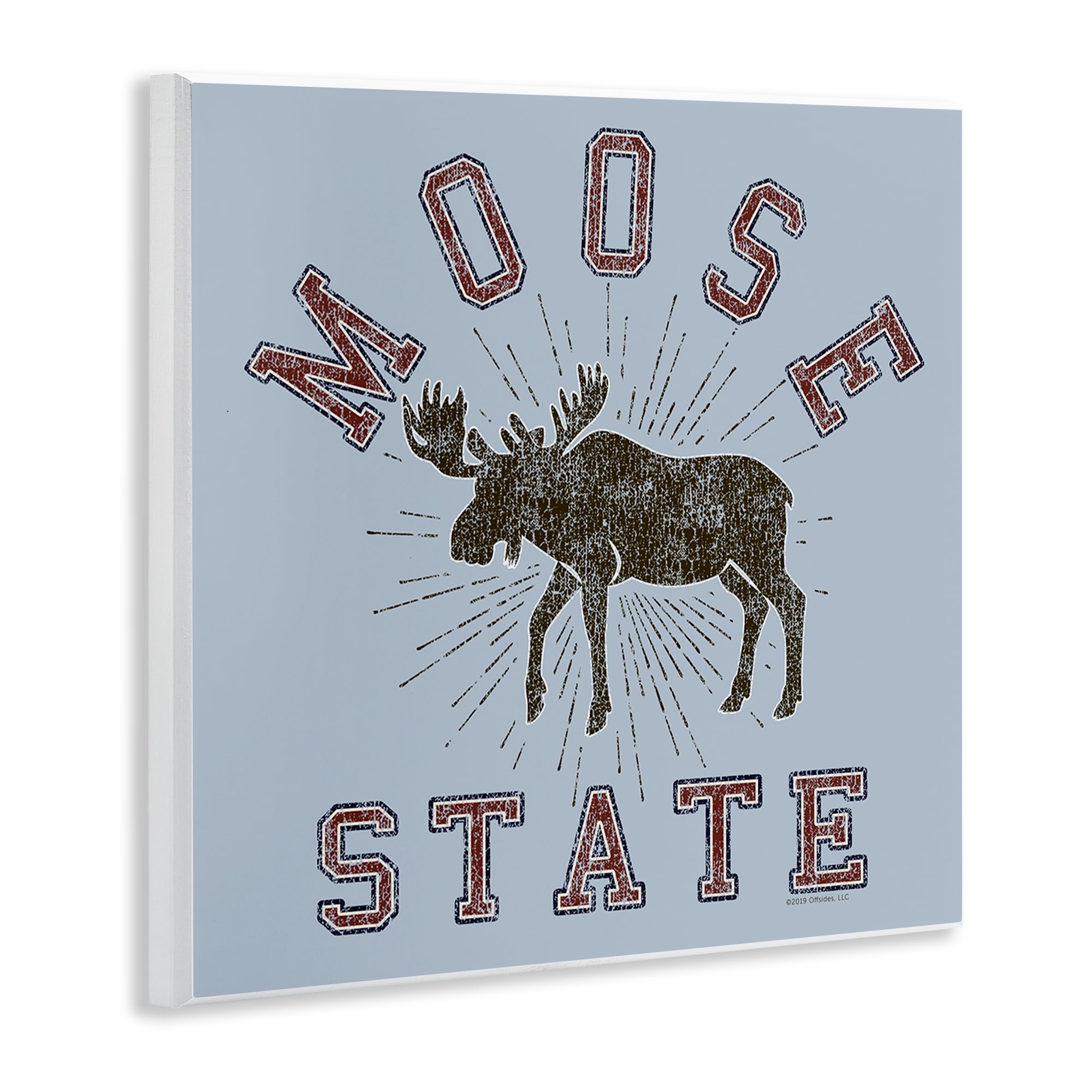 Stupell Industries Vintage Moose State Animals Painting Unframed Art Print Wall Art, 12 x 12