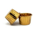 thumbnail image 1 of Bewildely Paquete de 100 Cupcake Liner Muffin Mold Postre Cake Cup Pan Wrappers Inicio Comedor Bar Hotel Panadería Café Cocina Hornear Herramientas y accesorios para hornear Oro, 1 of 6