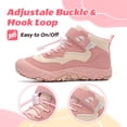 thumbnail image 5 of Gexuosn Barefoot Hiking Boots for Kids Boys Girls Outdoor Athletic Wide Hiking Shoes for Trekking Trails Climbing Walking, Pink, 5 of 8
