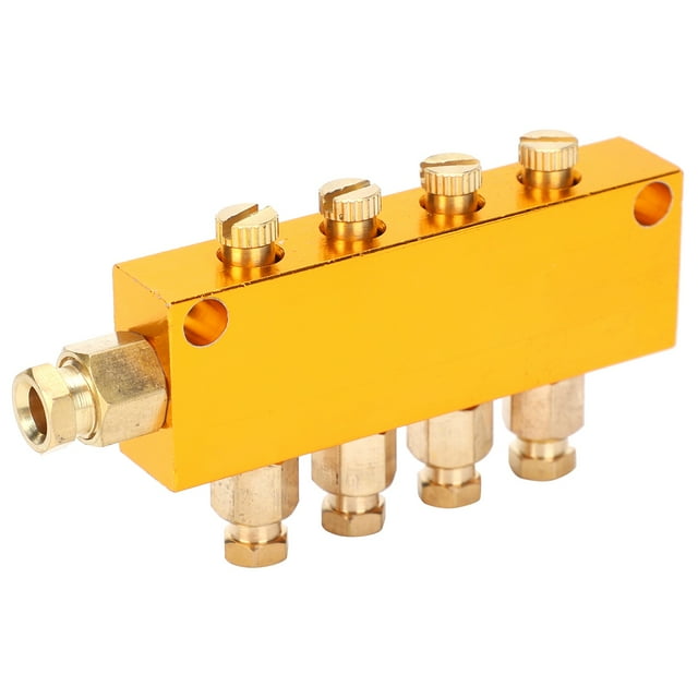 Oil Distributor, Stainless Steel Anti-rust Oil Distributor Value Adjustable With 8 Way For Lubrication Systems