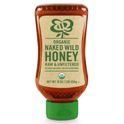 Naked Wild Honey Organic Honey, 16 oz Inverted Plastic Bottle