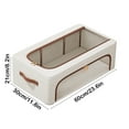 thumbnail image 3 of Miogawg Shoe Organizer For Closet, Foldable Shoe Box With Adjustable Dividers And Clear Cover, Space Saving Shoe Storage Organizer Cabinet With Reinforced Handles, B, 3 of 6