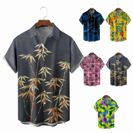 

Men s Women s Short Sleeve Button Down Hawaiian Shirts Stylish Breathable Clothes For Men