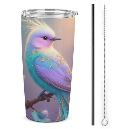 

Enchanted Bird in Bloom 20oz Tumbler with Lid And Straw Insulated Mug Stainless Steel Vacuum Double Wall Mug For< Car>