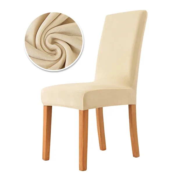 1/2PCS Velvet Chair Cover Super Soft Elastic Dining Chair Slipcover Seat Cases For Kitchen Dining Room Wedding Banquet Home