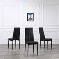thumbnail image 5 of Dining Chairs Set of 4, Paproos PU Leather Kitchen Chairs with Metal Legs, Modern Dining Room Side Chairs Set with High Back for Kitchen Living Room, Black(Table Not Included), 5 of 7