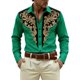 thumbnail image 1 of Camisetas de Navidad de Manga Larga de los Hombres de Moda Casual de Manga Larga Turndown Collar Blusa para Primavera Invierno Al Aire Libre Diario, 1 of 4