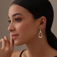 thumbnail image 3 of LeCalla 925 Sterling Sliver Jewelry 4MM Round-Cut Turquoise Birthstone Drop Dangle Earrings for Women and Teen 42MM, 3 of 7