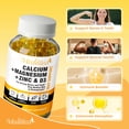 thumbnail image 3 of Suplemento de Calcio, Magnesio y Zinc con Vitamina D3 - Apoya Huesos, Dientes y Corazón - Fáciles de Tragar - 120 Cápsulas, 3 of 7